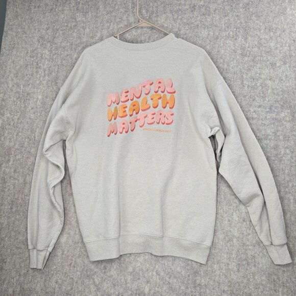 Hanes EcoSmart "Be Kind to Your Mind" Unisex Sweatshirt L - Picture 2 of 7